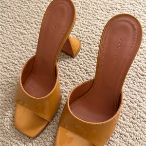 Amina Muaddi Camel Women's Heels